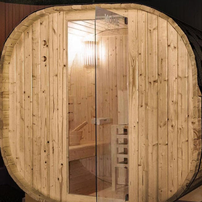 Oval Sauna - Glass Door