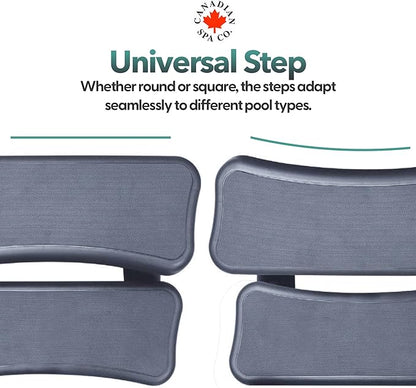 Premium Universal Black Spa Steps 90cm (Fits both round and square spas)