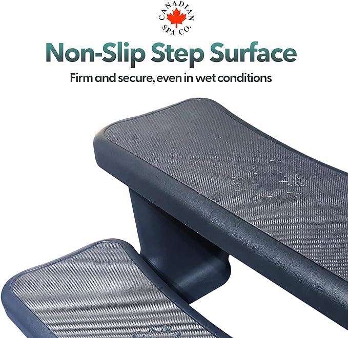 Premium Universal Black Spa Steps 90cm (Fits both round and square spas)