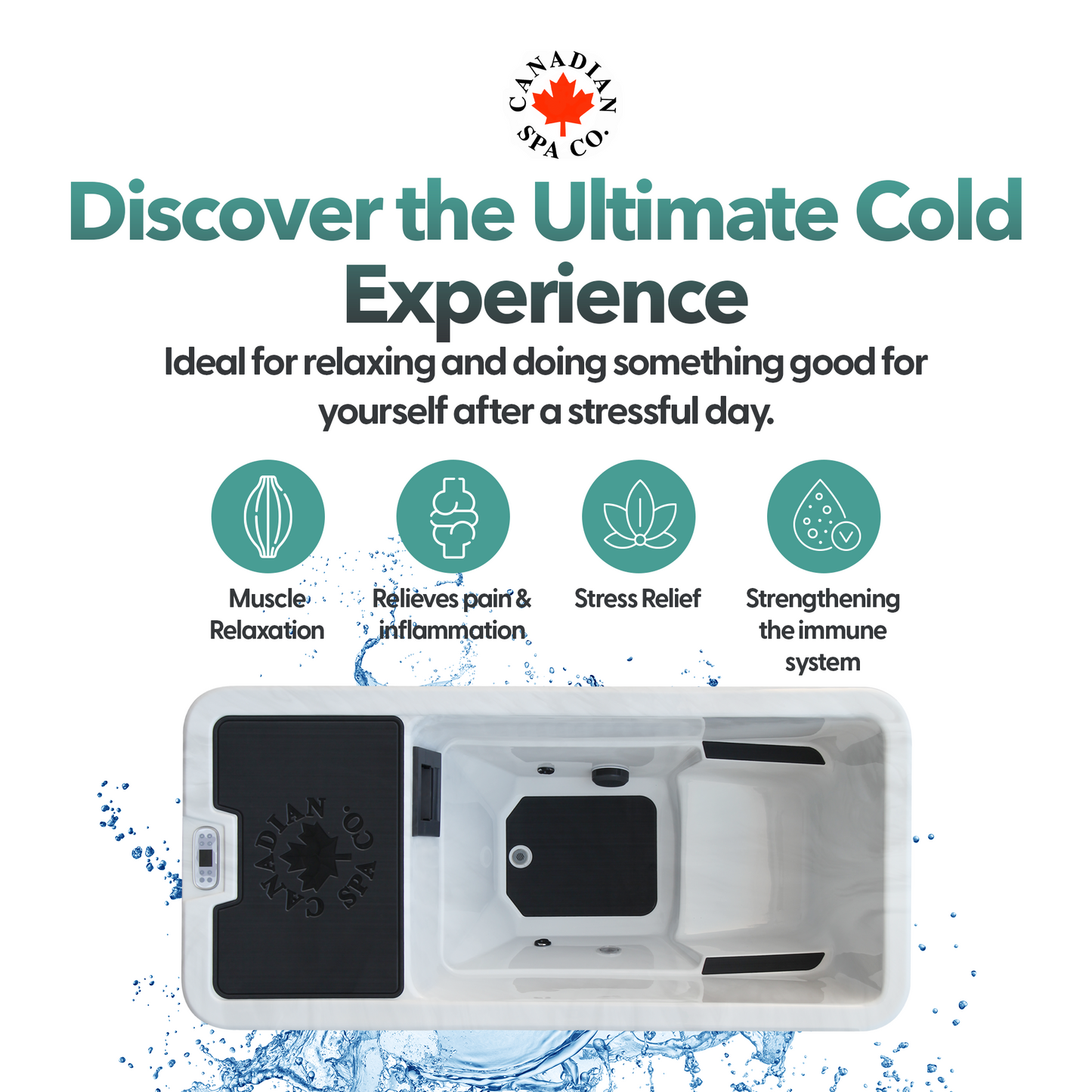 Hurricane Cold Water Chill Therapy Spa - Chocolate Brown