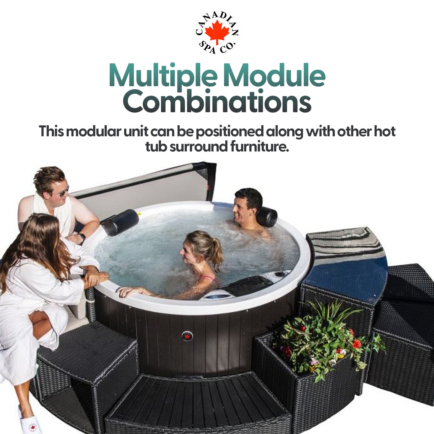 Side Table - Round Spa Surround Furniture