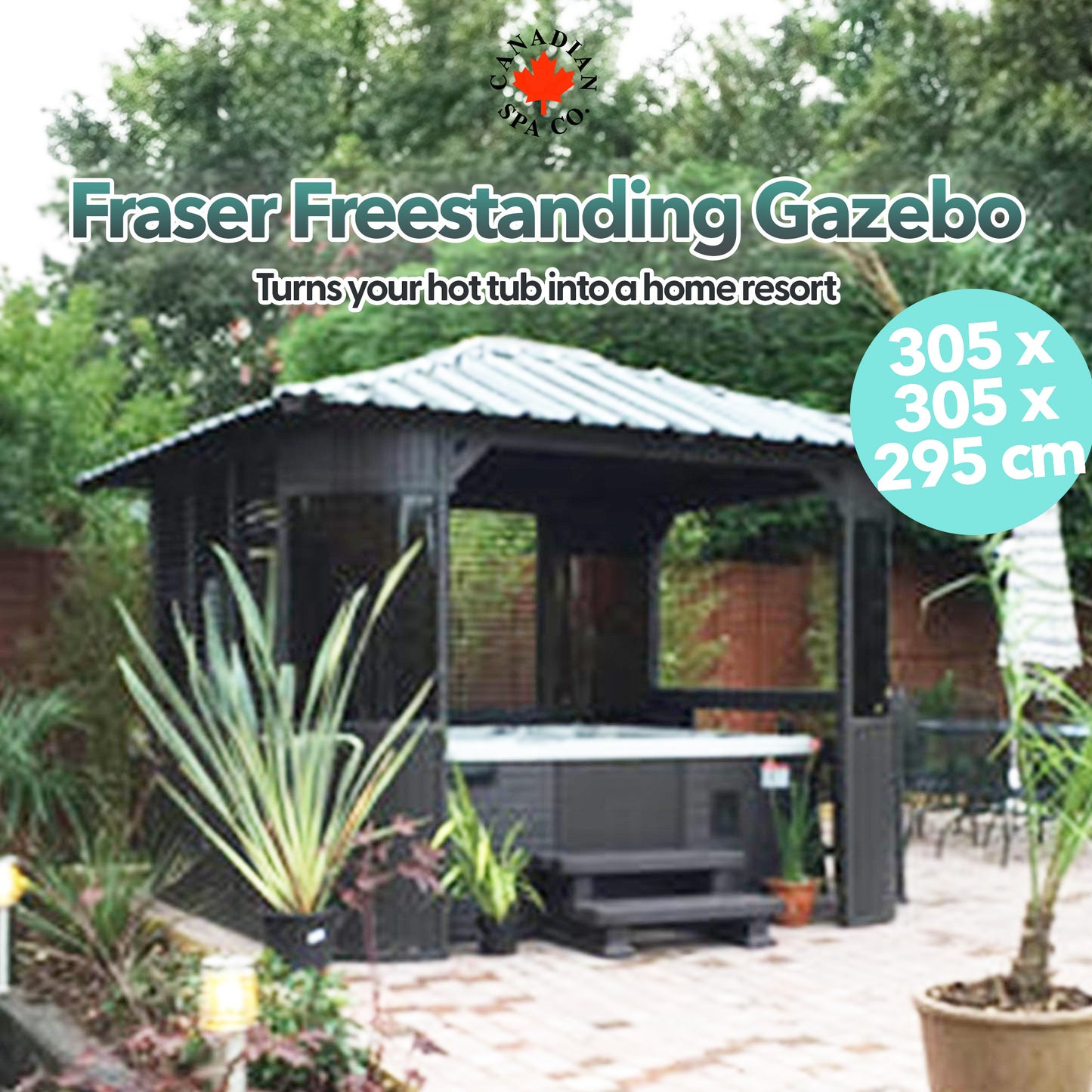 Fraser Gazebo 10ft x 10ft - Chocolate