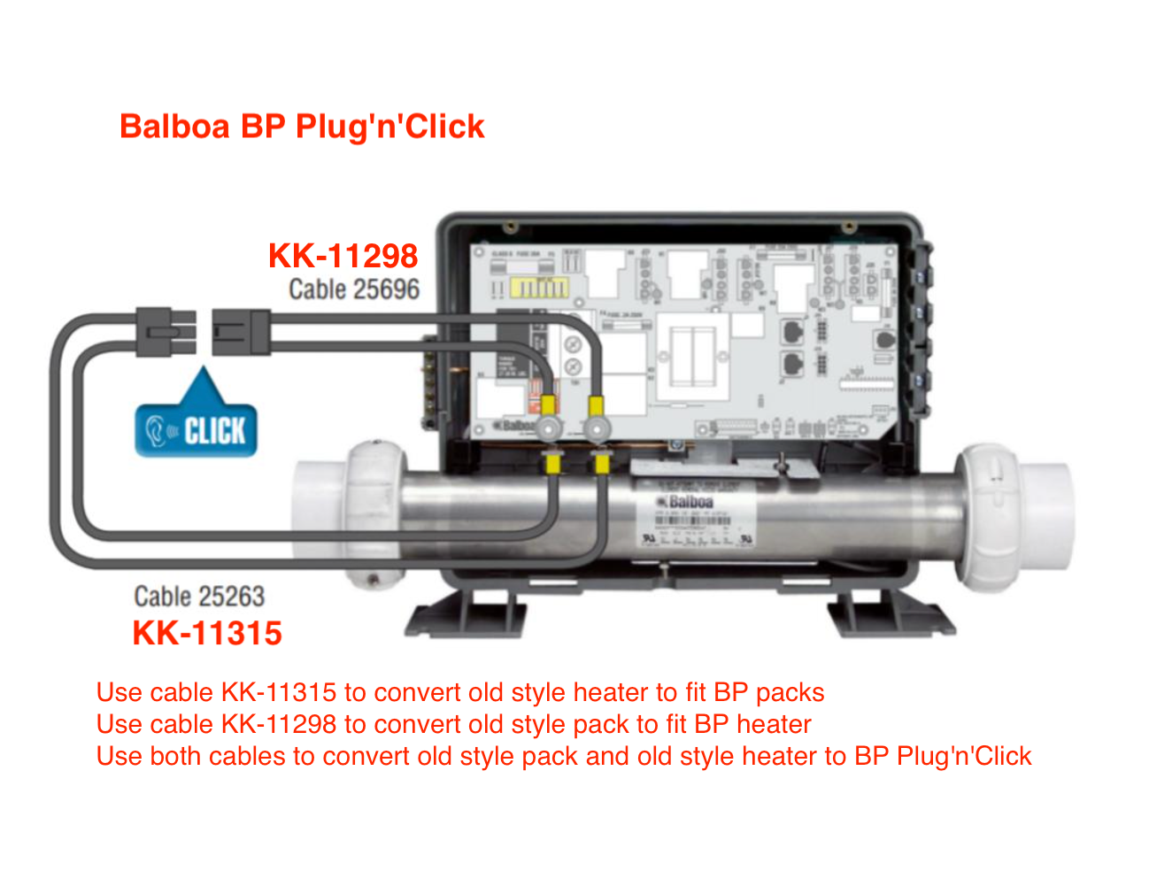 3KW Balboa Heater M7 with senors and tail pipe
