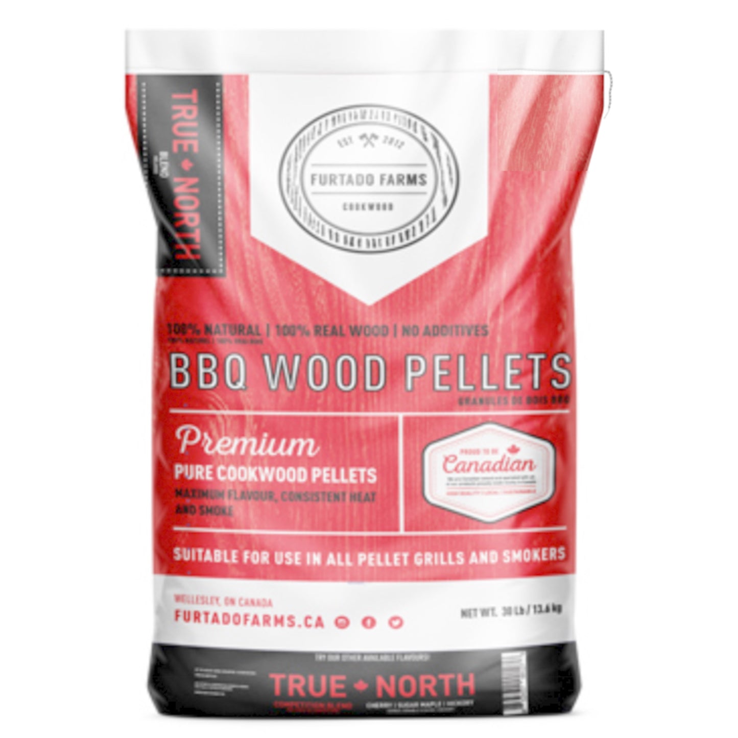 Barbecue Wood Pellets - True North (Weight 30lb / 13.6KG)