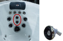 Small (2in) Directional Jet w/LED - Black Ice