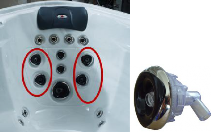 Medium (3.5in) Directional Jet w/LED - Black Ice (Chrome & black outer ring)