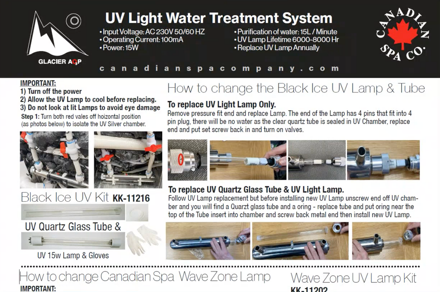 Replacement UV Bulb 15W