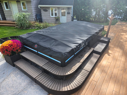 Rolling Cover for 90 x 90in (228 x 228cm) Spa - Brown
