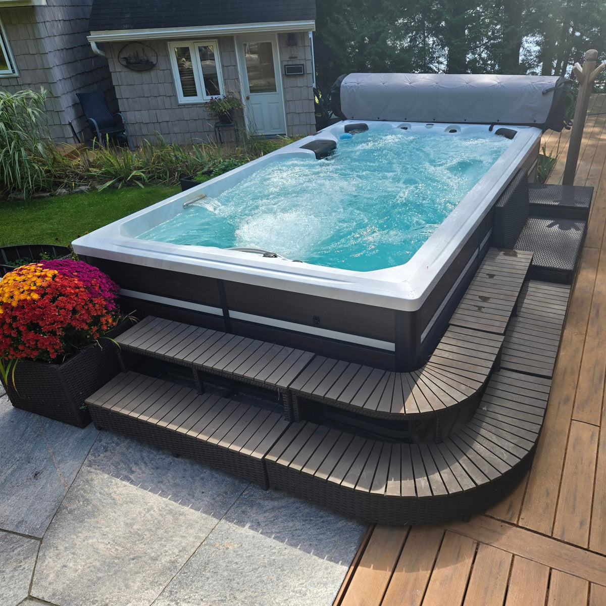 13ft Swim Spa 15HP-Jet, 3-Person - St Lawrence Sport 390 x 226 x H120 cm