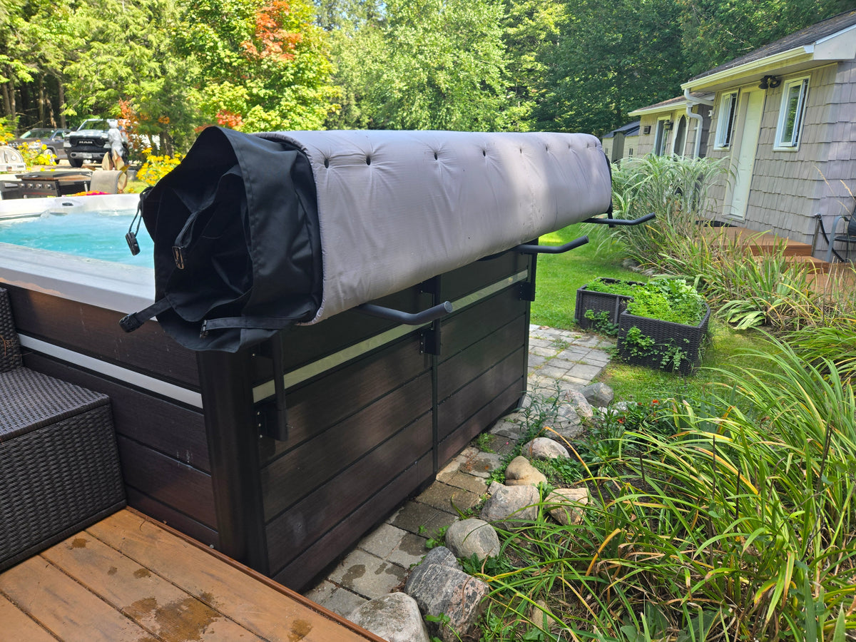 Rolling Cover for 90 x 90in (228 x 228cm) Spa - Brown