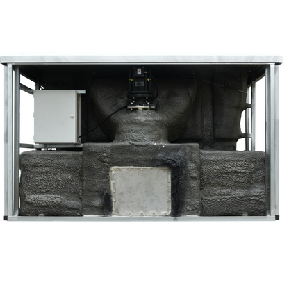 Robotic arm in a controlled environment with stone-like textures