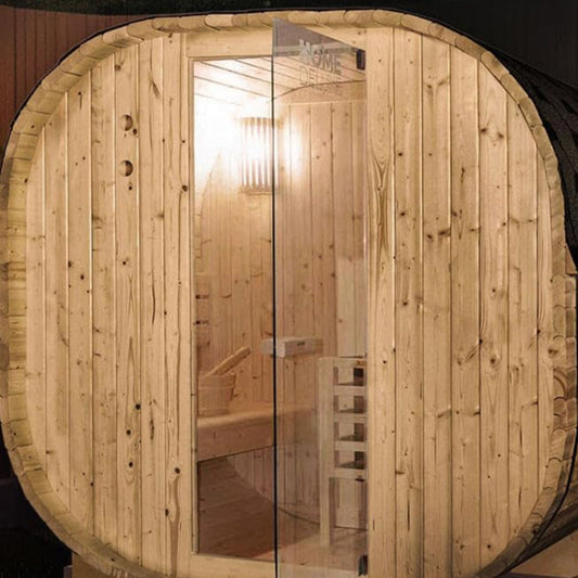 Oval Sauna - Glass Door