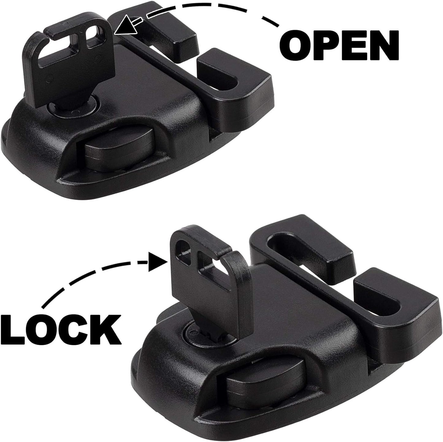 4-Piece Spa Hot Tub Cover Latch and Lock Kit, Including Key and Screws, Strap Buckle Sliding Locks, Ideal for Spa Hot Tub Cover Repair Kit