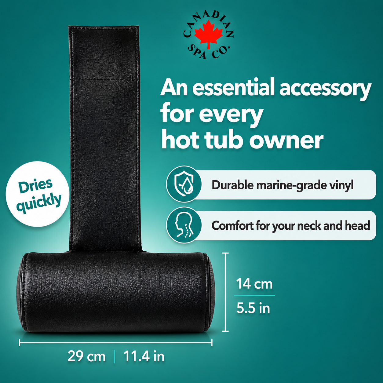 Universal Weighted Headrest - Black (Rounded)