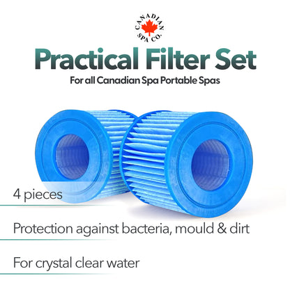 Portable Spa Filters 4 PK - Antimicrobial now with M-pleat
