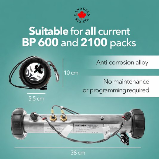 BP 600 /2100 series Balboa Heater with Molex Plug (M7)  Plug 'n' Click 2KW / 3KW / 5.5KW