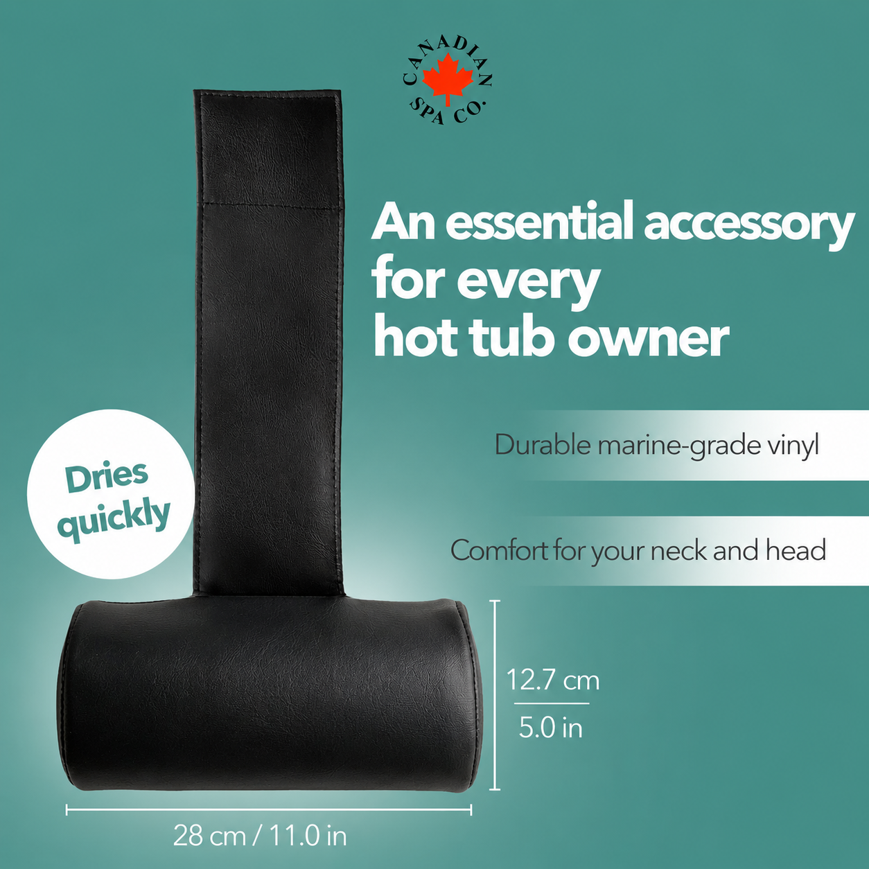 Universal Weighted Headrest - Black (Rounded)