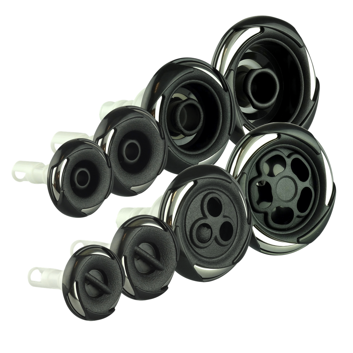Hurricane Jets - Black/Chrome for Canadian Spa Company Hurricane Series Hot Tubs