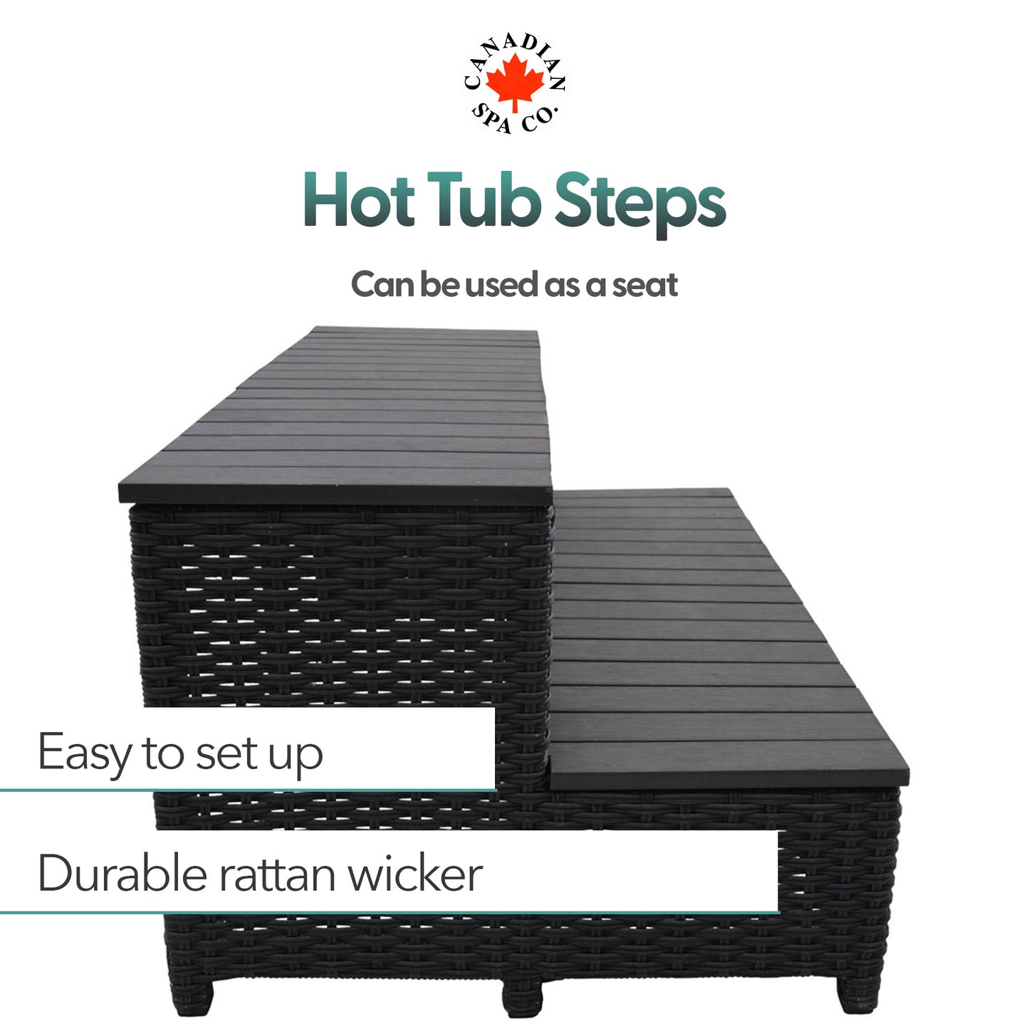 Straight Steps - To Fit Straight Edge Spas - Part Of Square Surround Furniture