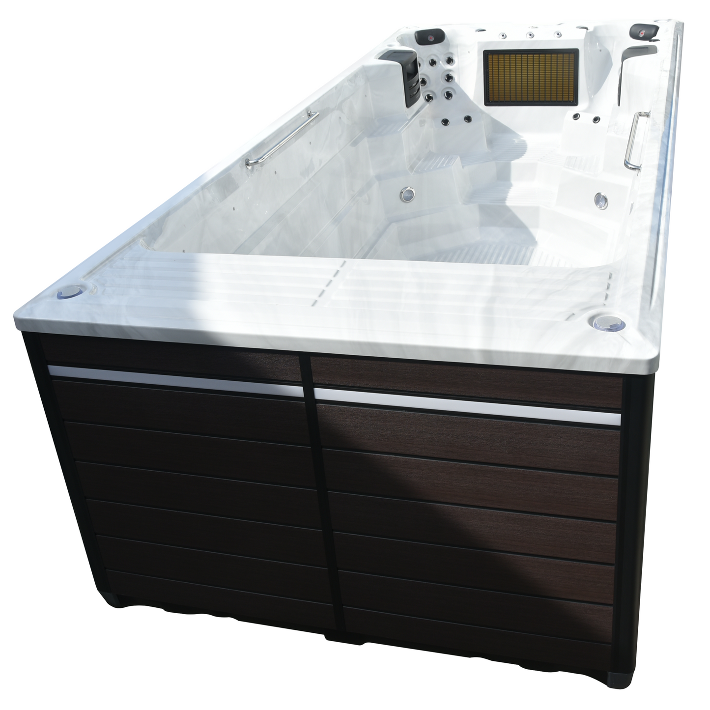 Canadian Spa 19ft St. Lawrence Swim Spa – TurboWave River Flow System with Rolling Cover