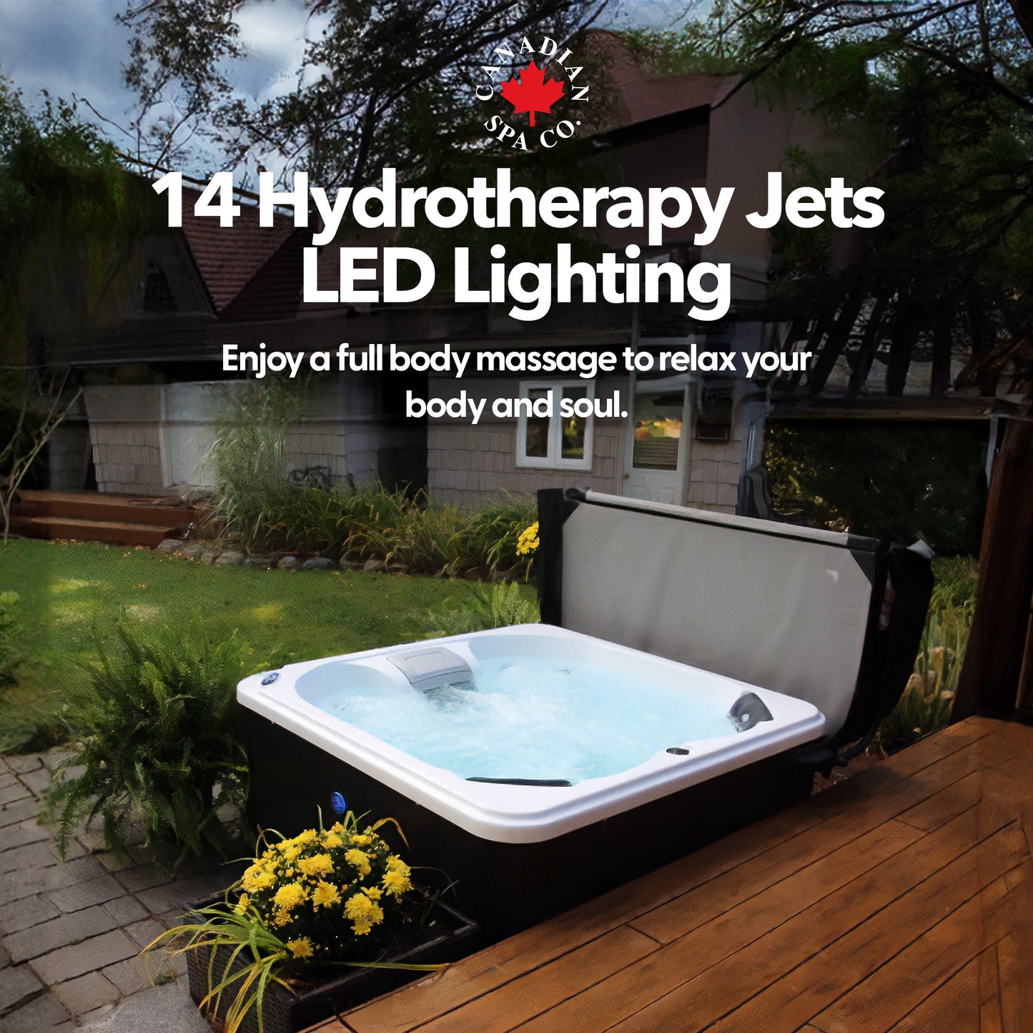 Manitoba Patio Spa: 14-Jet 4-Person 170 x 152 x 73 cm