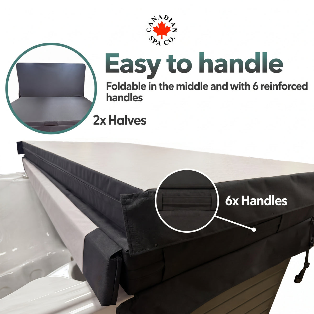 Proline ULTRA Square Hot Tub Cover - Oxford 600D BLACK