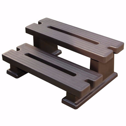 Spa Steps 2-Tier PVC - Mocha / Brown  (L)60, (W)89, (H)35cm